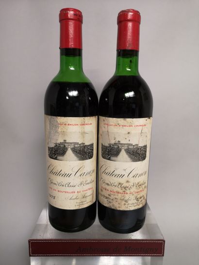 null 2 bouteilles Château CANON - Saint Emilion 1er Grand Cru Classé 1973 

Etiquettes...