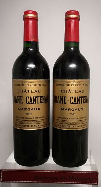 null 2 bouteilles Château BRANE CANTENAC - 2é Gcc Margaux 2002