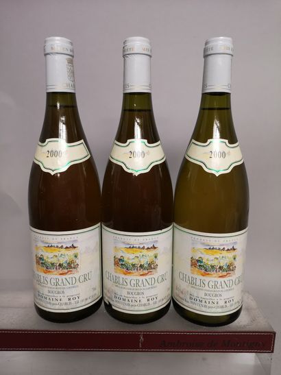 null 3 bouteilles CHABLIS Grand Cru "Bougros" - Domaine ROY 2000 

Etiquettes légèrement...