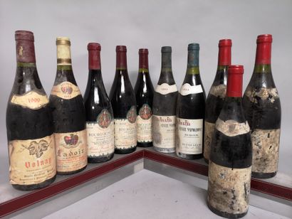 null 10 bouteilles BOURGOGNE DIVERS A VENDRE EN L'ETAT - VOLNAY, BEAUNE, LADOIX....