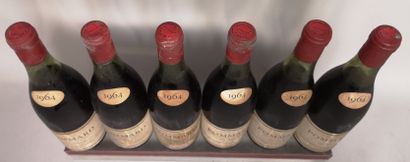 null 6 bouteilles POMMARD "Les Epenots" - Domaine PARENT 1964 Étiquettes tachées....