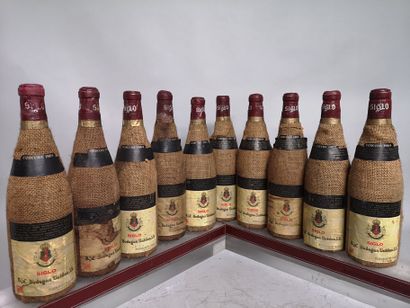 null 10 bouteilles ESPAGNE Rioja "SIGLO" - AGE Bodegas Unidas 1964 Étiquettes tachées...