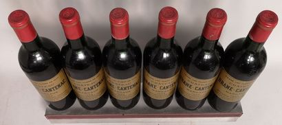 null 6 bouteilles Château BRANE CANTENAC - 2e GCC Margaux 1964 Niveaux légèrement...
