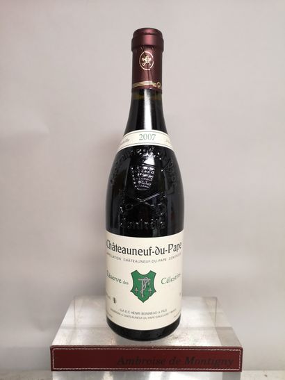null 1 bouteille CHATEAUNEUF du PAPE "Reserve des Celestins" - Henri BONNEAU 200...