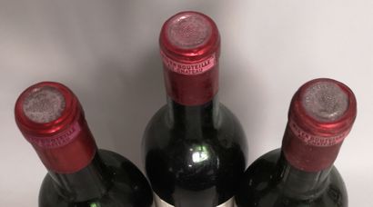 null 3 bouteilles Château MONTROSE - 2e GCC Saint Estèphe 1964 Étiquettes légèrement...