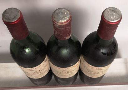 null 3 bouteilles Château BRANAIRE DULUC-DUCRU - 4e GCC Saint Julien 1964 Étiquettes...
