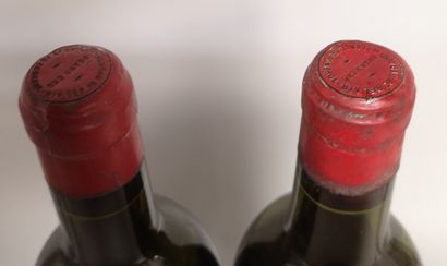 null 2 bouteilles Château de BEL AIR - Lalande de Pomerol 1953 Étiquettes légèrement...