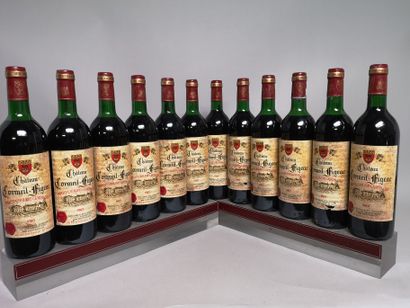 null 12 bottles Château CORMEIL-FIGEAC - Saint Emilion Grand Cru . 1983 Stained labels...