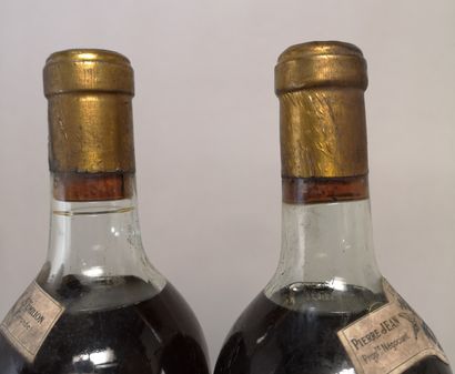 null 2 bouteilles Château La BORDERIE - Monbazillac 1945 Étiquette légèrement tachée,...