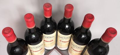 null 6 bouteilles Château CANON La GAFFELIERE - Grand Cru de Saint Emilion 1964 Étiquettes...