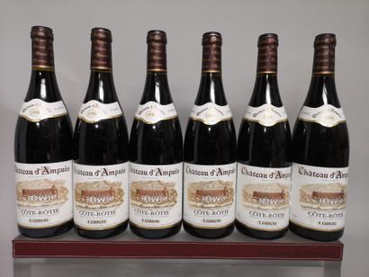 null 6 bouteilles CÔTE RÔTIE Château D'AMPUIS" - E. GUIGAL 1996