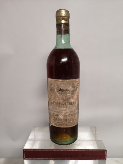 null 1 bouteille Château RAYNE VIGNEAU "Crème de Tête" - 1er Cc de Sauternes 1942...