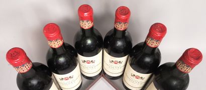 null 6 bouteilles Château MALESCOT St EXUPERY - 3e GCC Margaux 1964 Étiquettes légèrement...