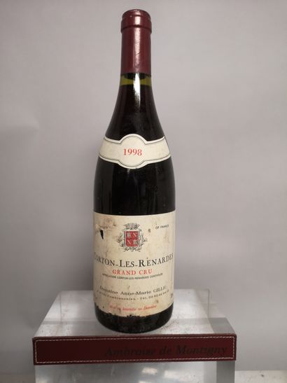 null 1 bouteille CORTON - Les Renardes - Domaine Anne Marie GILLE 1998 Étiquette...