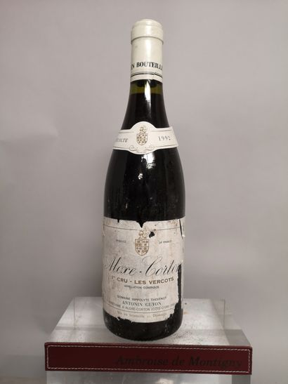 null 1 bouteille ALOXE CORTON 1er cru "Les Vercots' - Antonin GUYON 1992 Étiquette...