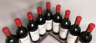 null 9 bouteilles Château MARQUIS D'ALESME BECKER - 3e GCC Margaux 1966 Étiquettes...
