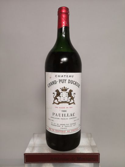 null 1 magnum Château GRAND PUY DUCASSE - 5e GCC Pauillac 1986 Étiquette légèrement...