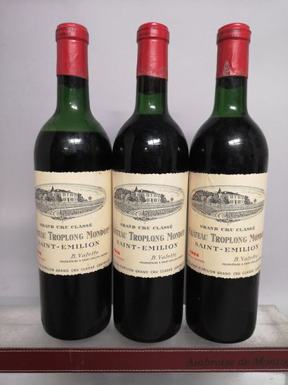 null 3 bouteilles Château TROPLONG MONDOT - Saint Emilion Grand Cru 1964 Étiquettes...
