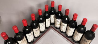 null 12 bouteilles Château MARQUIS D'ALESME BECKER - 3e GCC Margaux 1964 Étiquettes...