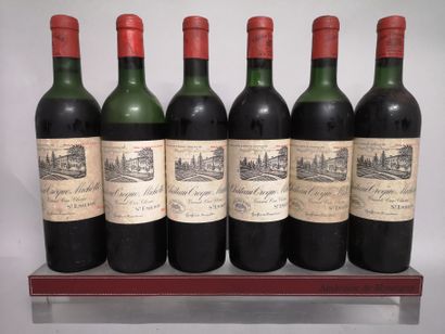 null 6 bouteilles Château CROQUE MICHOTTE - Grand Cru de Saint Emilion 1964 Étiquettes...