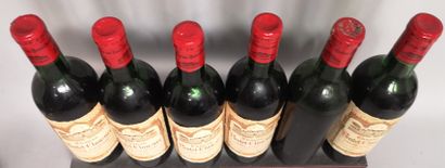 null 6 bouteilles Château PONTET-CLAUZURE - Saint Emilion Grand Cru 1966 Étiquettes...