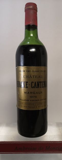 null 1 bouteille Château BRANE CANTENAC - 2é Gcc Margaux 1974 Étiquette légèrement...