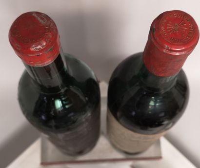 null 2 bouteilles Château MOUTON ROTHSCHILD - 1er GCC Pauillac 1941 Une tiquette...