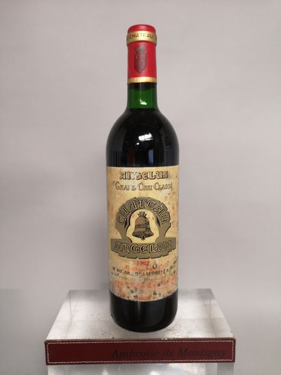 null 1 bouteille Château ANGELUS - Grand Cru Classé de Saint Emilion 1989 Étiquette...