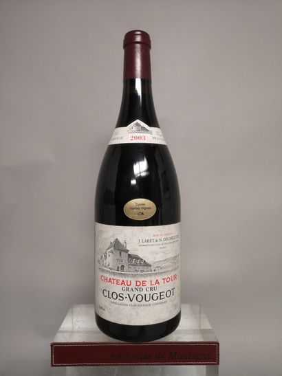 null 1 magnum CLOS de VOUGEOT "Vieilles vignes" - Château de La TOUR 2003 Étiquette...