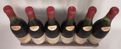 null 6 bouteilles POMMARD "Les Epenots" - Domaine PARENT 1964 Étiquettes tachées....