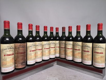 null 12 bouteilles Château CANON La GAFFELIERE - Grand Cru de Saint Emilion 1964...