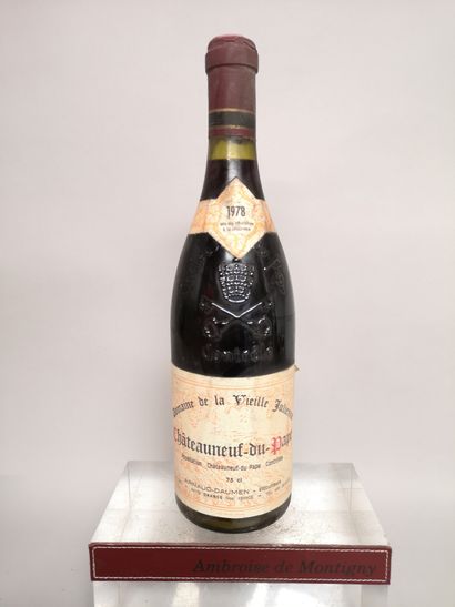 null 1 bouteille CHATEAUNEUF du PAPE Dom. de La VIEILLE JULIENNE - A. Daumen 1978...