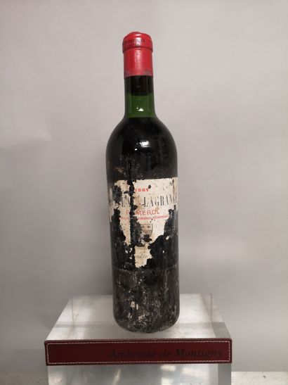 null 1 bouteille Château LAGRANGE - Pomerol 1961 Étiquette partiellement detruite...