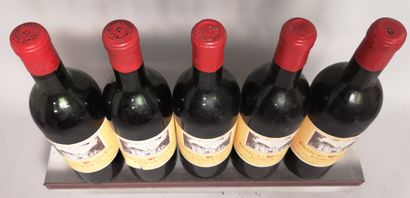 null 5 bottles Château MAZEYRES - Pomerol 1964 Slightly stained and damaged labels....