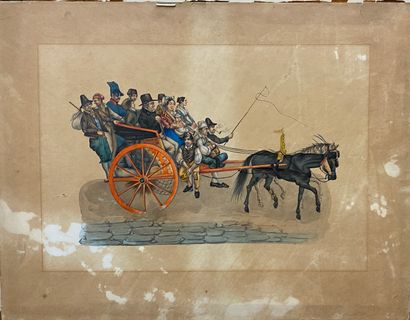 null 19th century HOLLAND school

The carriage

Watercolor

Without frame, traces...