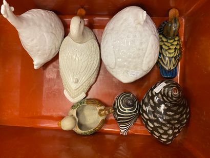 null Set of poultry and ducks in ceramic.

Various sizes