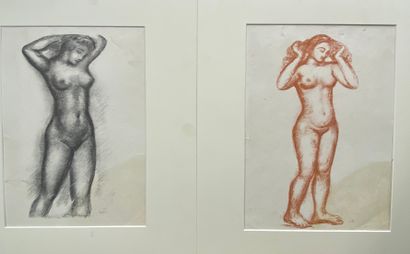 null Aristide MAILLOL (1861-1944) d'après

Nus féminins en pied

Deux planches gravées...