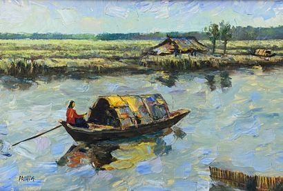 null Vietnamese school of the 20th century

Boat on the river

Oil on canvas, signed...