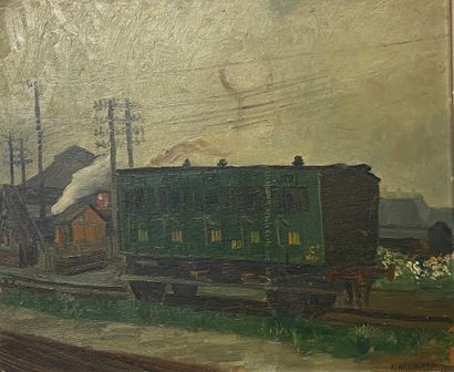 null A. HAMBURG (1909-1999)

Wagon

Oil on canvas, signed lower right

Size : 46,5...