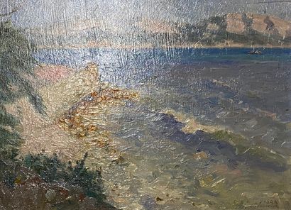 null Édouard CREMIEUX (1856-1944)

Rocky coast in the mediterranean

Oil on panel,...