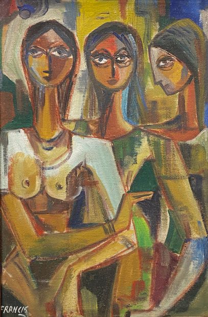 FRANCIS (Xxè siècle) 
Trois femmes 
Huile...