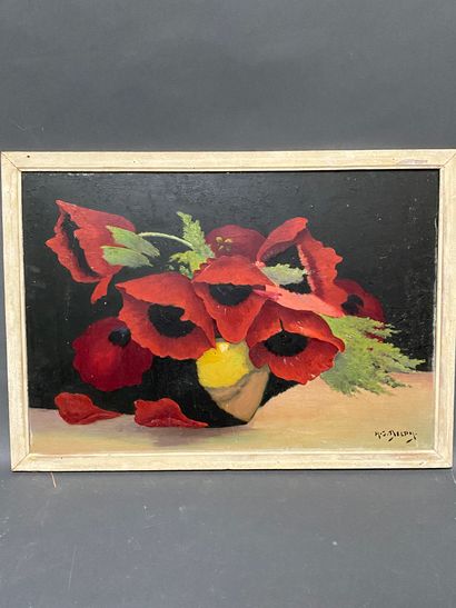 null Jacques Henri DELPY (1877-1957)

Bouquet de coquelicots

huile sur isorel, signée...
