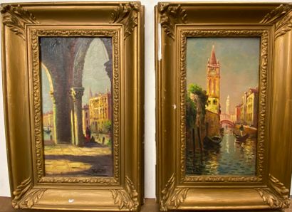 null NERETTI (Xx century)

View ofVenice

Two oils on panel, signed lower right.

Size...