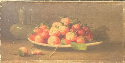null French school of the 19th century

Still life with strawberries

Oil on canvas

Size...