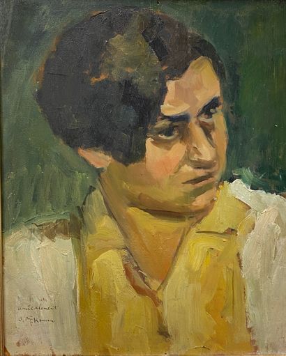 null French school of the 50's

Portrait of a man with a yellow shirt

Oil on panel,...