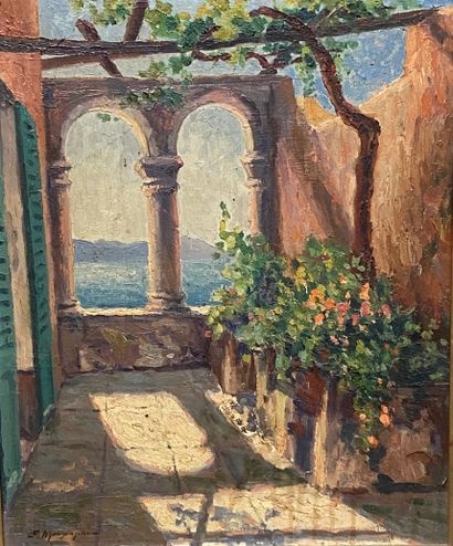 null Felix Pierre MANGIAPAN, born in 1884

Terrace with flowers

Oil on panel, signed...