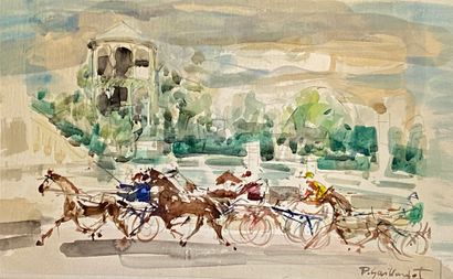 null PIERRE GAILLARDOT (1910 - 2002)

Sulky race

Watercolor on paper

Signed on...