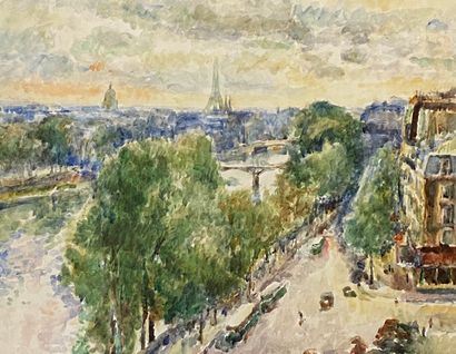 null Arthur FILLON (1900-1974)

View of Paris

Watercolor, signed lower left.

Size...