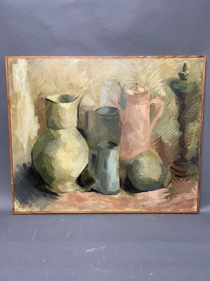 null LAGARDE (XXth century)

Still life with jugs

Oil on canvas, signed lower left

Size...