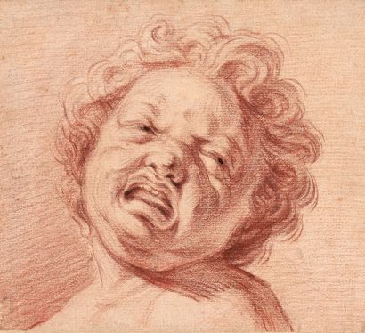 Ecole Hollandaise du XIXème siècle Tête d'expression d'enfant pleurant
Sanguine
Un...